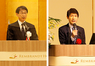左から 北野学長,古川参議院議員