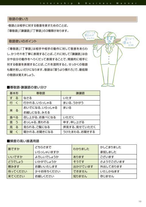 インターンシップビジネスマナーブック19